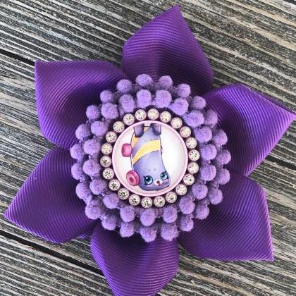 Purple with lavender flower bow wit..