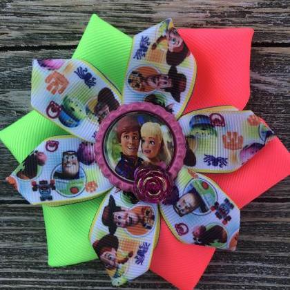 Toy Story Inspired hair bow in yell..