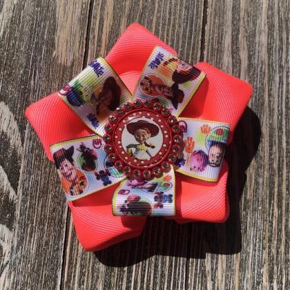 Toy Story Inspired hair bow in yell..