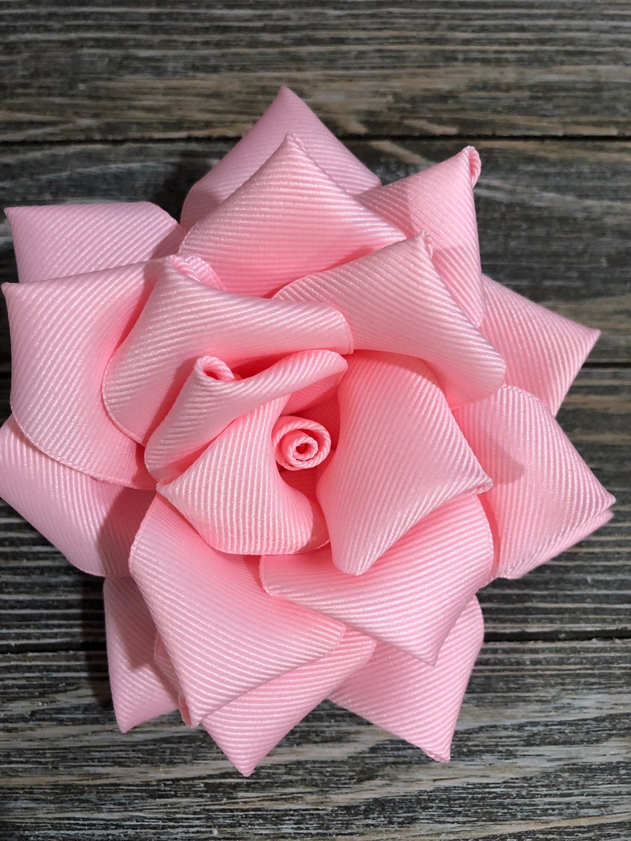 Wedding Roses Made With Ribbon Handmade Hair Bow