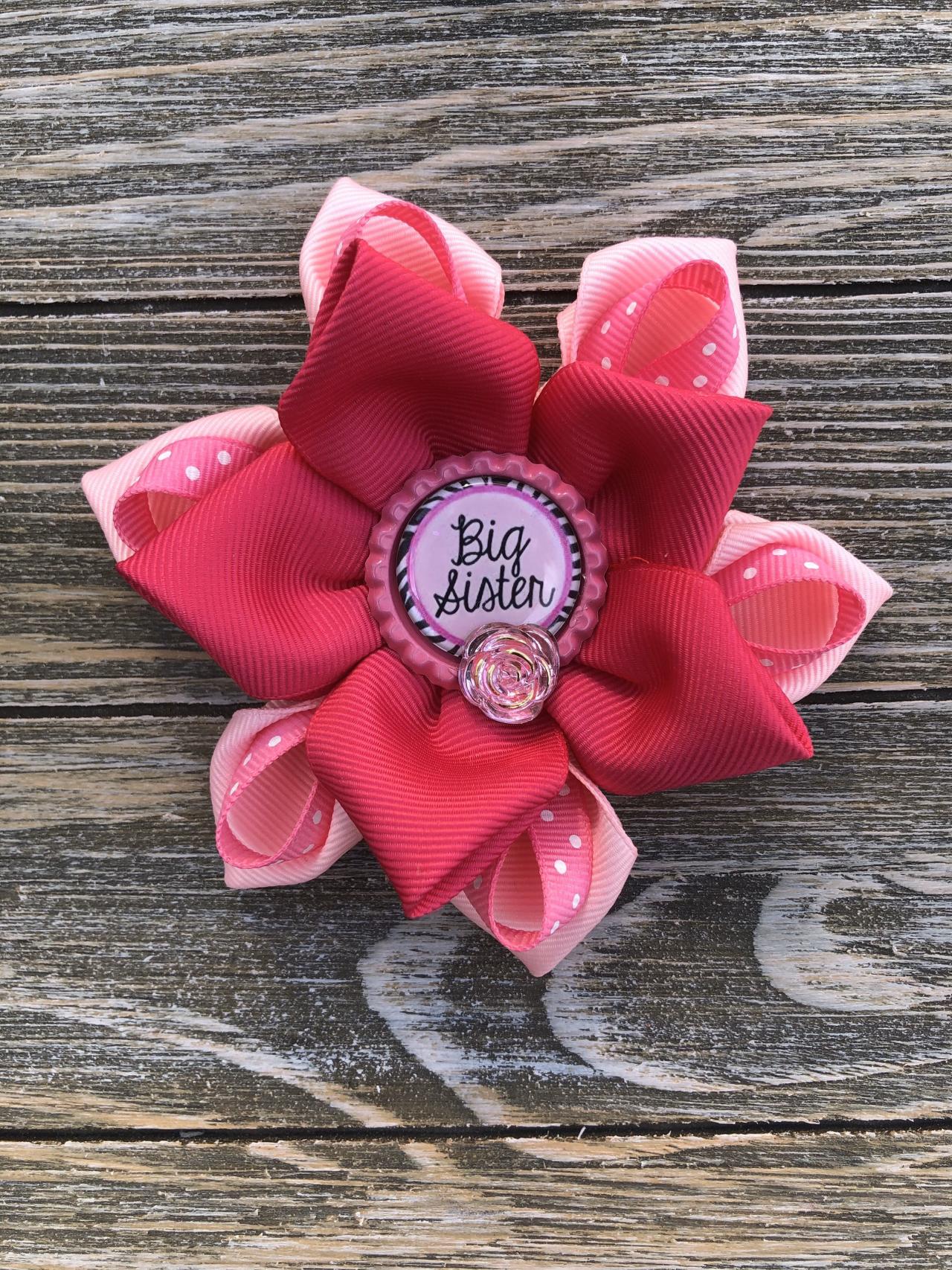 Ribbon hair bows for girls/ first, middle, and youngest