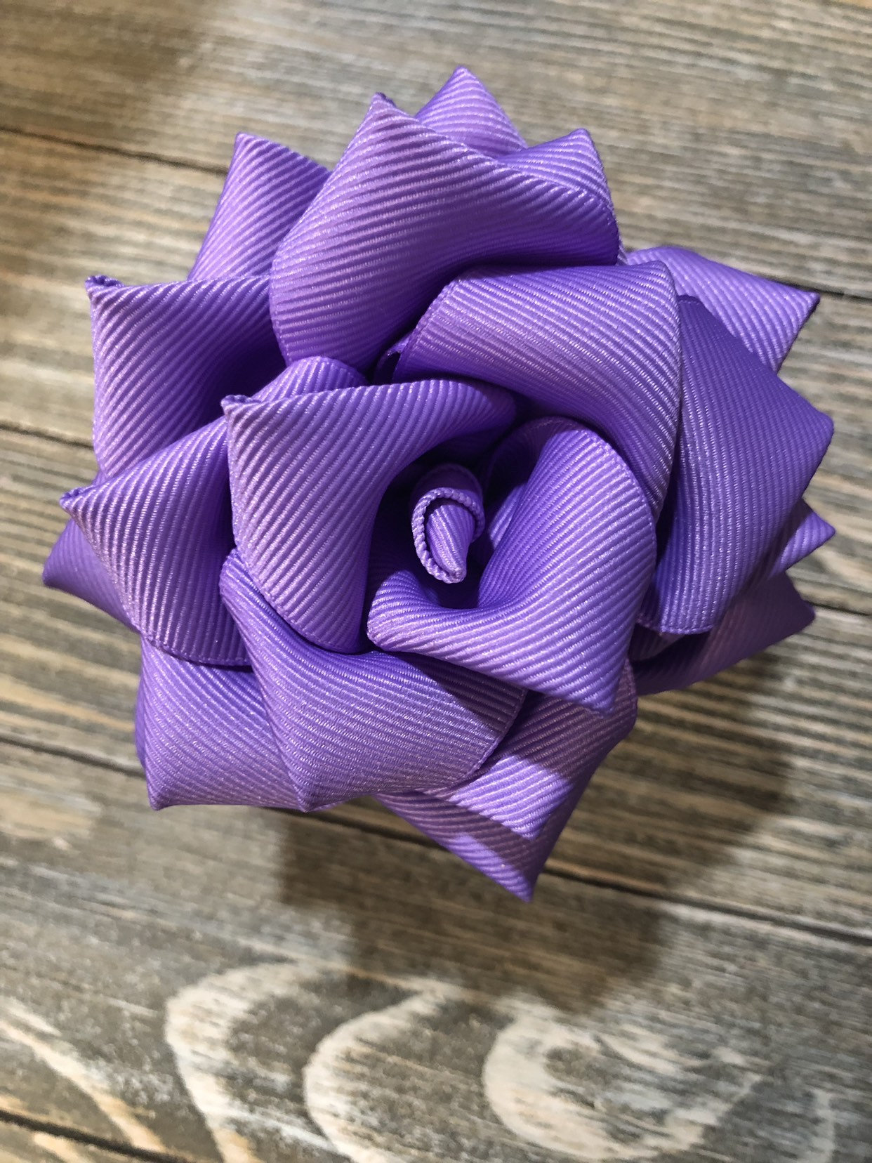 Wedding Roses made with Ribbon handmade hair bow