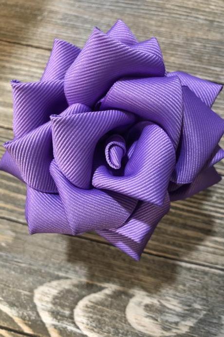 Wedding Roses Made With Ribbon Handmade Hair Bow