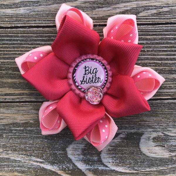 Ribbon hair bows for girls/ first, middle, and youngest